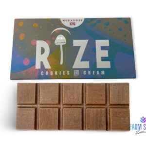 Rize Cookies & Cream Chocolate mushroom bar 12 GRAMS MEGA DOSE